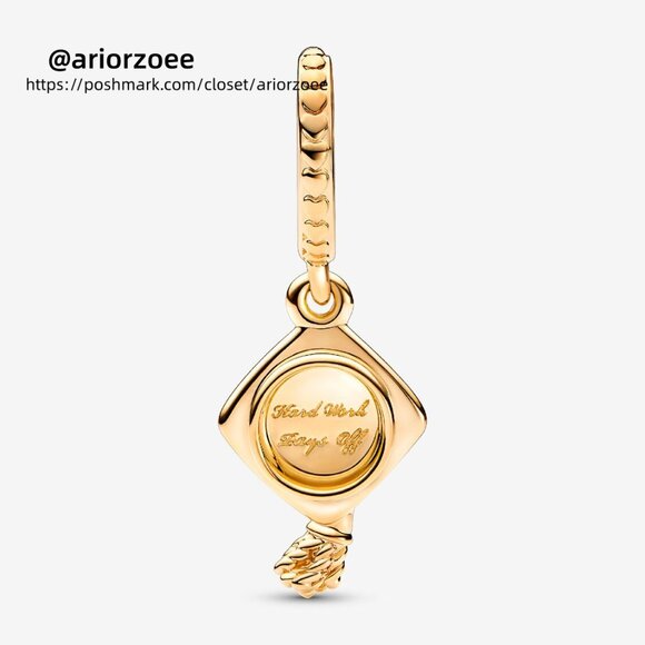 Pandora Graduation Cap Dangle Charm - Picture 2 of 5